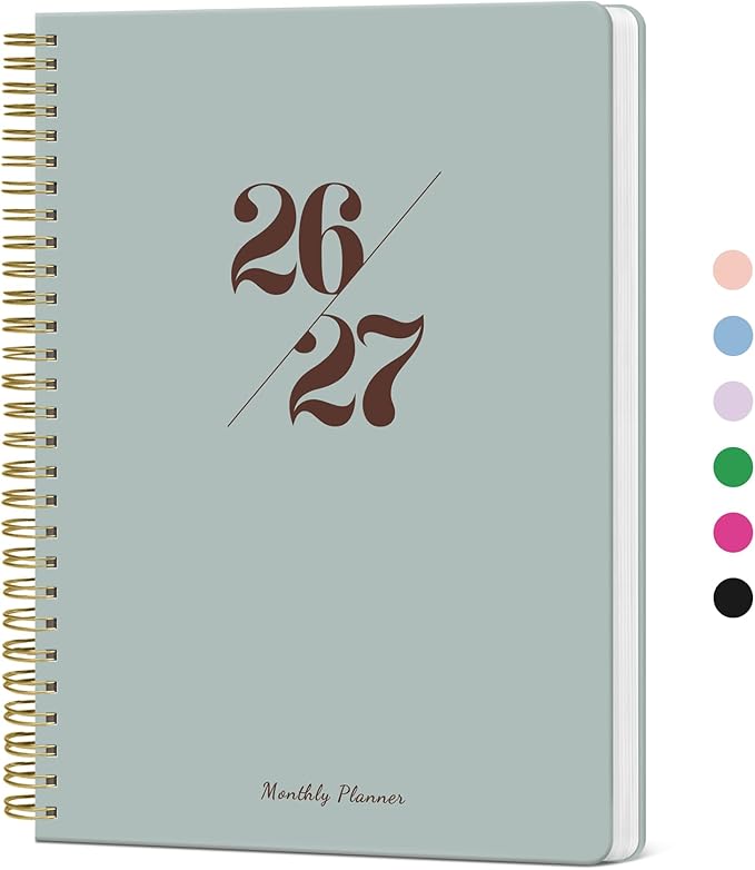 Monthly Planner 2026-2027, 2 Year Months Calendar Planner 2026-2027, Runs from January 2026 - December 2027, 7" x 10", 24 Months, Perfect for School Office Home Planning - Dusty Blue