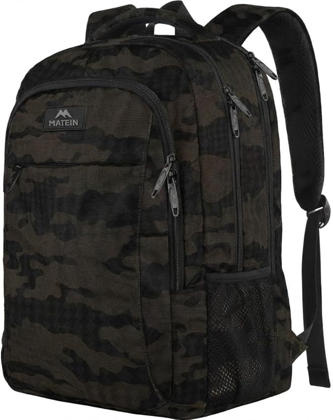 MATEIN 15.6 Inch Laptop Backpack, Sturdy Business Travel Laptop Backpack, Sturdy Carry On Water-Resistant Daypack for Work College Bookbag Men Women Computer Backpack