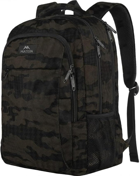 MATEIN 15.6 Inch Laptop Backpack, Sturdy Business Travel Laptop Backpack, Sturdy Carry On Water-Resistant Daypack for Work College Bookbag Men Women Computer Backpack