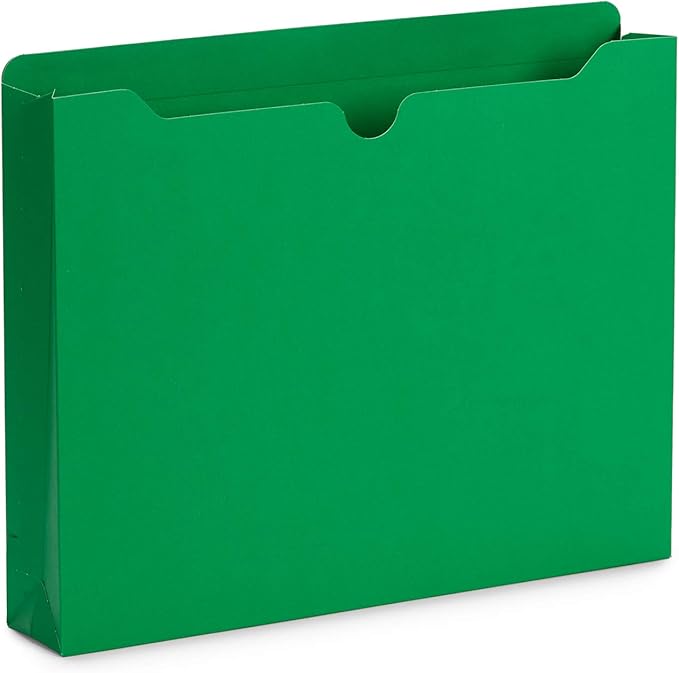 Blue Summit Supplies File Jackets Letter Size 1 Inch Expansion, Pocket File Folders Letter Size Expanding 1 Inch, Assorted Colors, Reinforced Straight Cut Tab Expandable Document Jacket, 25 Pack
