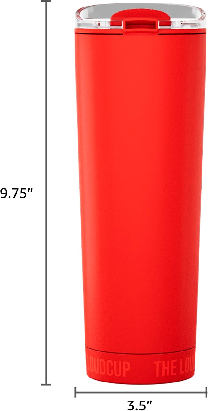 The LoudCup Blow Horn Tumbler, Cheer & Sip 2-in-1 Reusable Water Bottle with Built-In Horn for Sports Games, Tailgates, Parties & Events, BPA-Free
