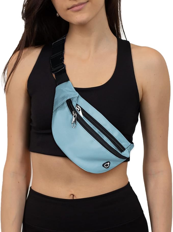 Fanny Packs for Men and Women, Waterproof Sports Waist Pack Bag for Travel Hiking Running Hands-free