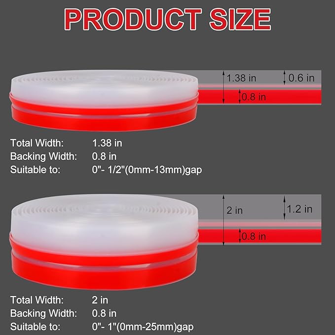 Benory 20Ft T-Shaped Silicone Weather Stripping Seal, Door Seal Tape for Doors and Windows, Blocks Cold Drafts and Reduces Noise