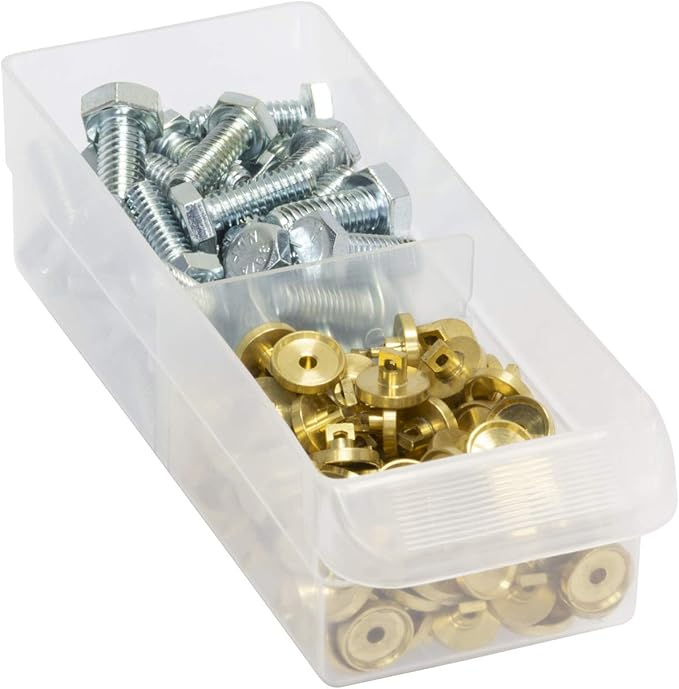 Akro-Mils 40716 Plastic Width Dividers for Small Drawers in Plastic Cabinets, Custom Storage Inserts for Teacher Toolbox, Small Parts Organizer, Screw Organizer and More, 16-Pack, Clear