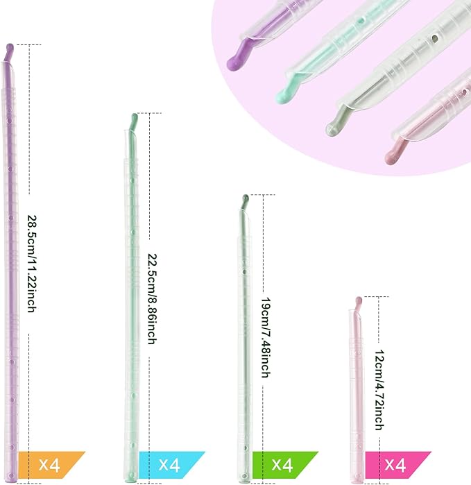 Food Sealing Sticks, Bag Clips 16 Pcs Reusable Bag Sealer Sticks Used For Sealing Various Sealable Snacks Cereal Foods Plastic Bag Sealers (S01-Nordic style)