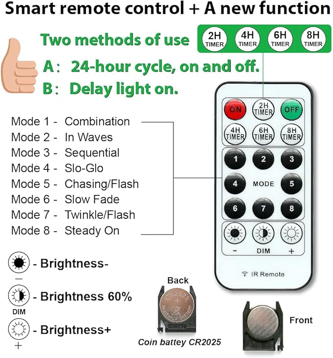 ZSJWL 3.3×5ft Short Curtain Lights with 8 Hook for Small Windows, 96 LED White Photo Clips String Light with 52 Clear Clips, Remote Control 8 Modes USB Plug Fairy Lights for Bedroom, Party, Wall