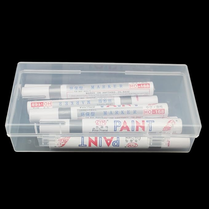 LJY 6 Pieces Rectangular Empty Mini Clear Plastic Organizer Storage Box Containers with Hinged Lids (7.3 x 3.5 x 1.8 inch, Transparent)