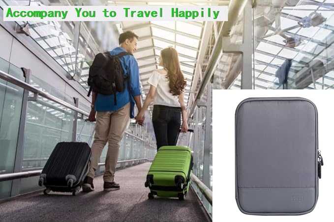 Electronic Cable Organizer Bag - Portable Travel Double Layers Electronic Digital Accessories Storage Pouch Bags for SD Card Case, USB Flash Drive, Charging Cords, USB Charger, Mini Tablet
