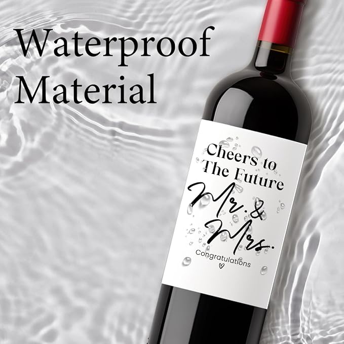 Wedding Shower Bride Shower Engagement Gifts for Couples Bridal Wedding Party Favors Mr And Mrs Wine Bottle Bags with Wines Label Cheers To The Future Wines Bags