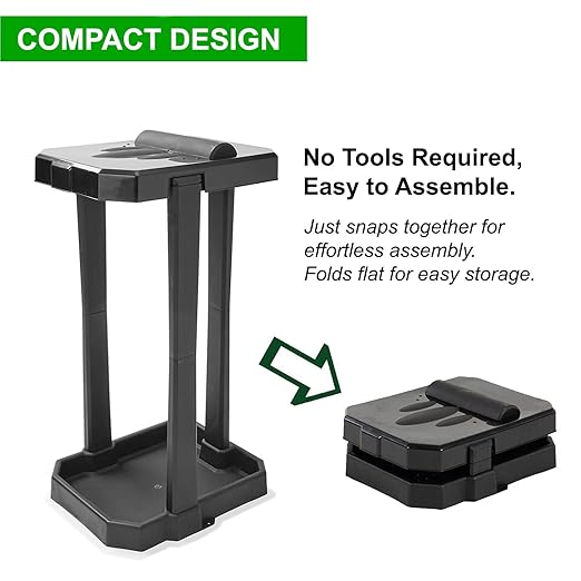 HolaKit Collapsible Trash Bag Holder with Reinforced Legs and Bonus Inner Storage Compartment, Portable Trash Can, Outdoor Waste Bin with 20 Bags Included for Camping, RV, Picnic, and Home Use