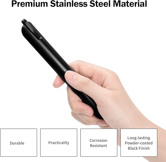Table Crumb Sweeper, Crumbers, Stainless Steel Table Crumber, Bread Crumb Table Scraper, Restaurant Table Scraper, Crumbers for Servers, Waiters and Waitresses (5 PACK, Black)