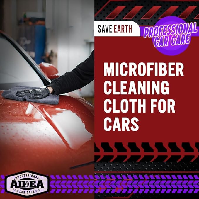 AIDEA 극세사 걸레 그레이 150팩, 차량용 극세사 타월, 프리미엄 차량용 천, SUV, 가정, 주방, 창문, 작업장에 적합한 보푸라기 없는 청소용 천, 12×12인치