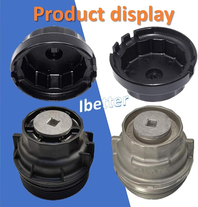 Heavy Duty Oil Filter Wrench for Toyota,Lexus,RAV4,Camry,Tundra,Highlander,Sienna,Cruiser,Venza-Filter Cap Removal Socket Tool for 2.5-5.7L Engines with 64mm Cartridge Style Oil Filter Housings