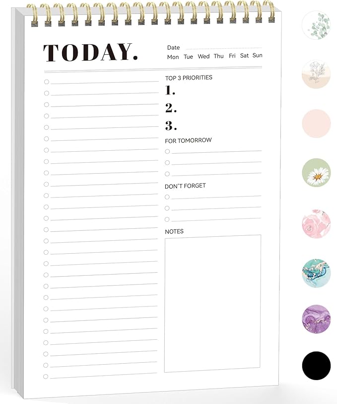 Forvencer To Do List Notepad with 52 Sheets (6.5 x9.8), To Do List Notebook for Work, Undated Daily Planner Organizer for Tasks Checklist & Goal Planning, To Do List Perfect for Office, School