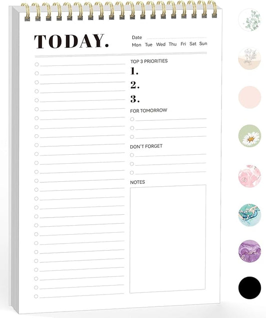 Forvencer To Do List Notepad with 52 Sheets (6.5 x9.8), To Do List Notebook for Work, Undated Daily Planner Organizer for Tasks Checklist & Goal Planning, To Do List Perfect for Office, School