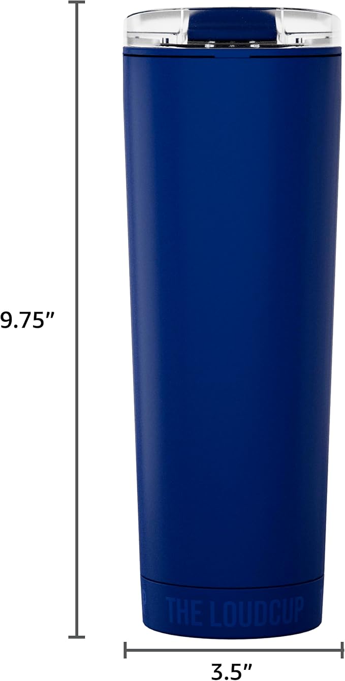 The LoudCup Blow Horn Tumbler, Cheer & Sip 2-in-1 Reusable Water Bottle with Built-In Horn for Sports Games, Tailgates, Parties & Events, BPA-Free