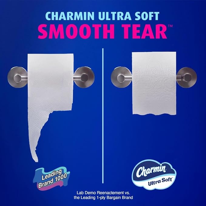 Charmin Ultra Soft Toilet Paper, 18 Mega XL Rolls = 108 Regular Rolls