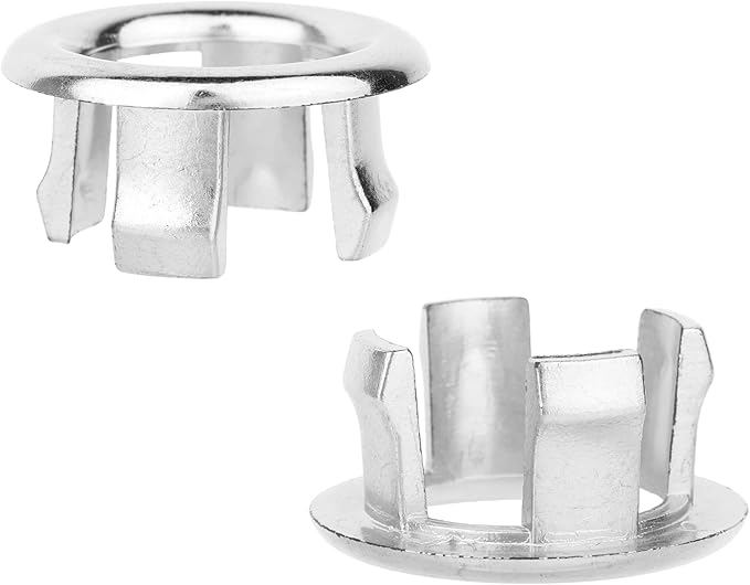 10 Pcs Sink Overflow Ring Cover, Chrome Bathroom Sink Overflow Trim Ring Cap Drain Hole Insert for Kitchen Bathroom Basin Vanity & Ceramic Sinks