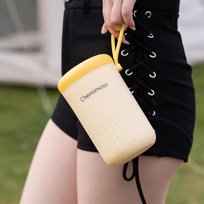 Chemimoso Travel Silicone Baby Bottle Cleaner Brush Set, Foldable Baby Bottle Drying Rack, Essential Cleaning Set for Outdoor Travel, Orange and Green