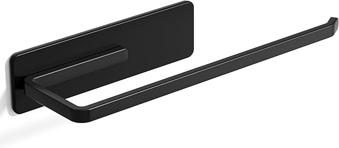 Heavy-Duty Magnetic Paper Towel Holder Fits Jumbo Rolls, Black, Suitable for Kitchens, RVs, Washing Machines, BBQ Carts