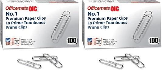 Officemate Paper Clips (OIC99916) (Pack of 2)
