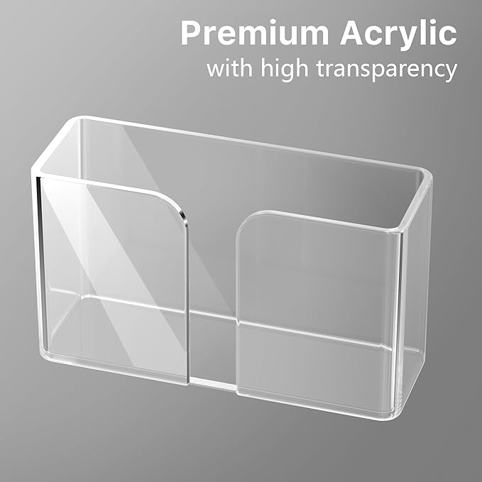 YIGII 3 Pack Acrylic Cabinet Door Organizer, Kitchen Cabinet Organizers for Tupperware Lid, Wall Mounted Clear Storage Bin for Pantry Door Organizer, RV Storage and Organization Heavy Duty Slim Basket