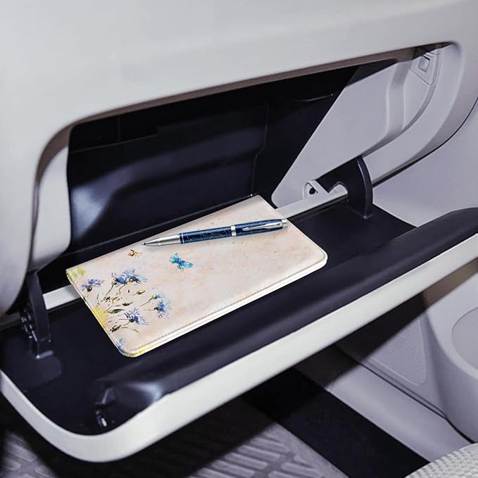 CoBak Car Registration and Insurance Holder - Vehicle Glove Box Car Organizer,Auto Truck Comparment Accessories Case with Magnetic Closure for Essential Document,Driver License,Cards