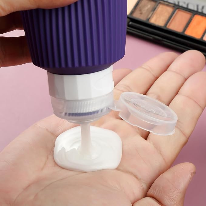 16 Pack Travel Bottles for Toiletries, Large 6oz Silicone Travel Containers with No-Drip Valve and Wide Opening