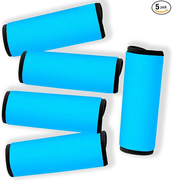 Gowraps Travel Tags for Luggage - Suitcase Tags Identifiers, Personalized Luggage Tags, Neoprene Luggage Handle Wrap, Travel Essentials for Flying/Airplane/Airport