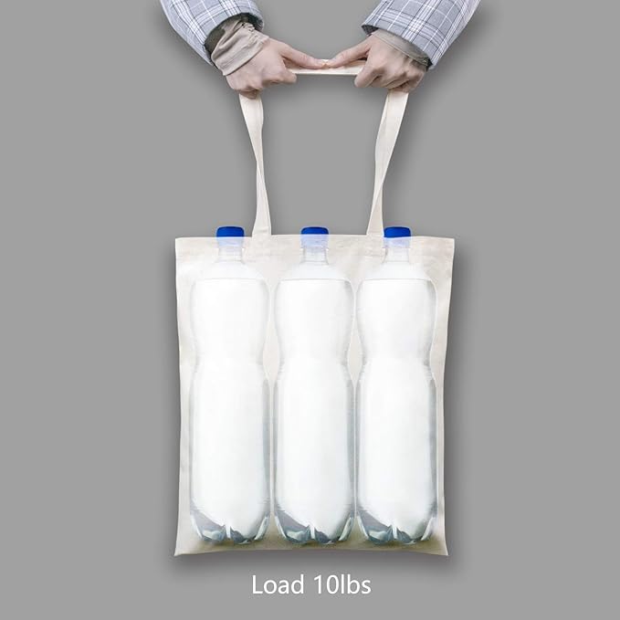 TOPDesign 5 | 12 | 24 | 48 | 192 Pack Economical Cotton Tote Bags, Lightweight Medium Reusable Grocery Shopping Cloth Bags, Suitable for DIY, Advertising, Promotion, Gift, Activity (5-Pack)