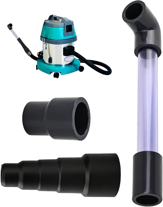 Universal Wet Vac Attachment - AC HVAC Drain Line Unclogger 3/4", 1" Vacuum Adapter to Unclog and Evacuate A/C Drain Lines, Hvac Ac Drain Line Cleaner Tool Vacuum Hose To PVC Pipe Adapter-Black