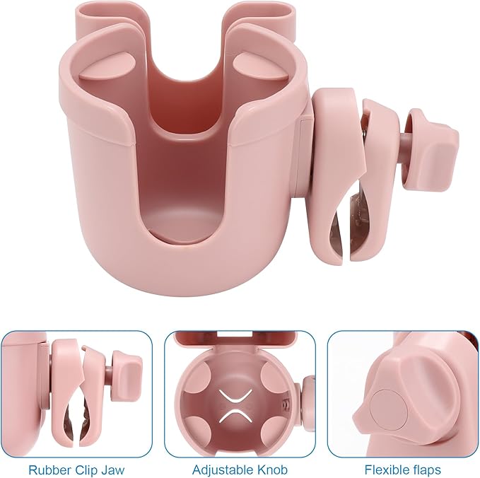 Accmor 2-in-1 Walker Cup Holder with Phone Holder, Wheelchair Cup Holder, Rollator Cup Holder, Cup Phone Holder for Walker, Wheelchair, Rollator, Mobility Scooter