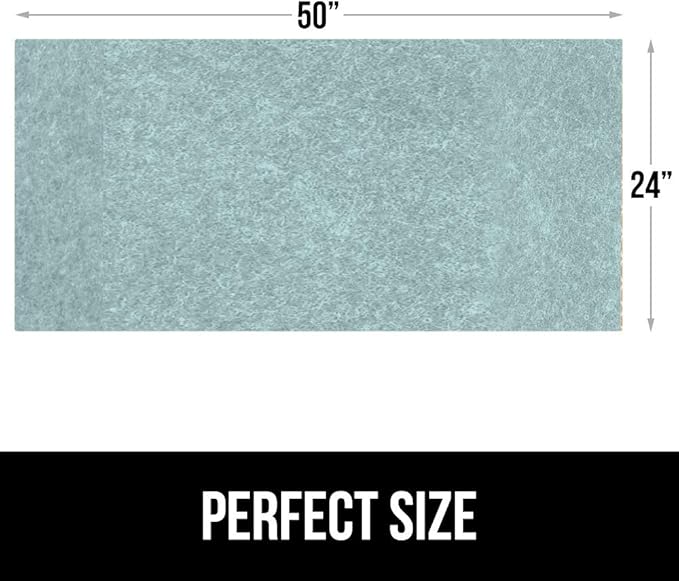 GORILLA GRIP LeakGuard Non-Adhesive Under Sink Mat for Kitchen Cabinet, 24x50, Waterproof Quick Dry Shelf Liner, Durable Absorbent Felt Mats for Bathroom Sinks, Cabinets, Dresser, Easy Trim, Spa Blue