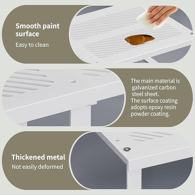 11" Wide Kitchen Adjustable Expandable Pantry Cabinet Shelf Organizer 12.6"~24,Stackable Counter Shelf 12.6" L x 11" Dx 6.3" H,Extra Storage Space Saver Shelves Rack