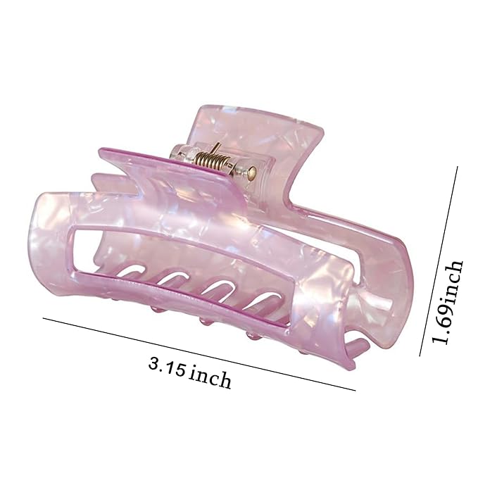 Multi -colored Hair Claw Clips, Acetate Hair Banana Barrettes, French Butterfly Jaw ClipsPrint Stylish Hair Accessories for Girls and Women