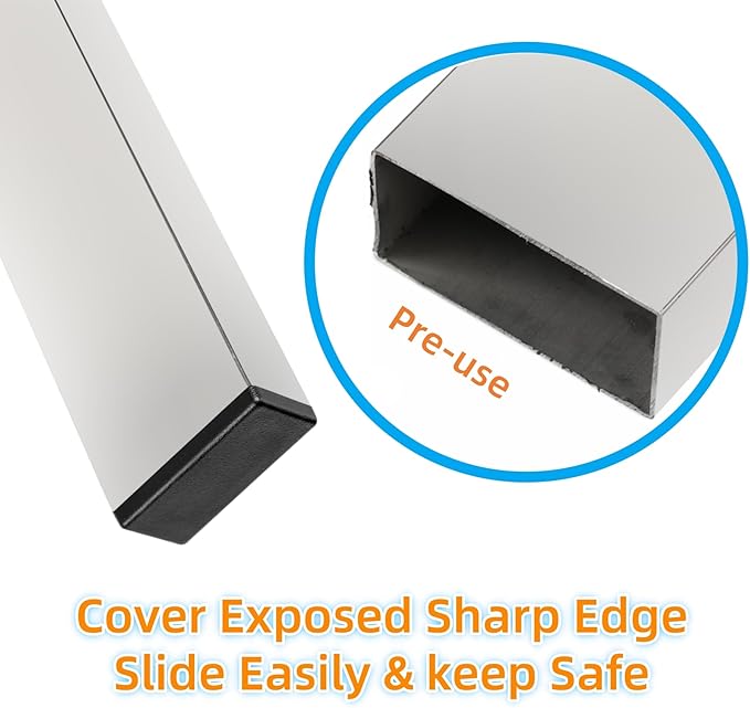 1" X 1-1/2" Rectangle Plastic Plugs Tubing End Caps Chair End Caps 1 X 1.6 Inch Outside Tubing Caps Furniture Sliders Glides Black (Fit 0.78-0.9" X 1.37-1.5" Rectangle Tube Inner Size, 24P)