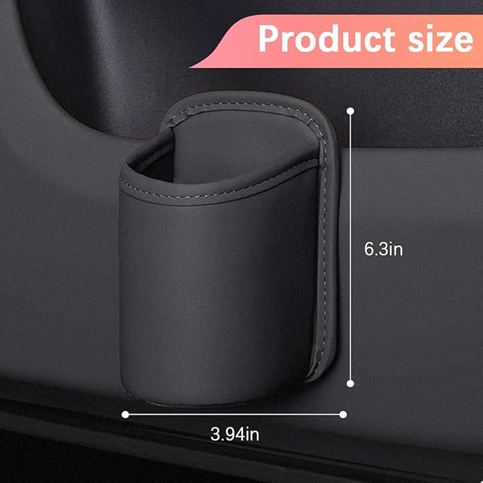 Large Car Door Cup Holder, Clip On Vehicle Seat Side Hanging Cup Drink Holder, Automotive Interior Water Bottle Organizer Mount Accessories, Universal for SUV Sedan Truck (Black)