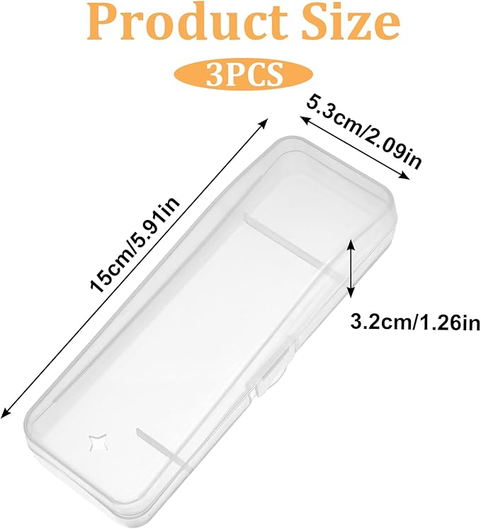 3 Pack Manual Razor Travel Case Transparent Portable Travel Men Manual Razor Protector Universal Portable Shaver Storage Box Shaver Holder Protector Case Organizer for Men Razors And Blade Refills Kit