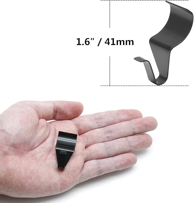 24 Pack No-Hole Needed Vinyl Siding Hooks, Black Vinyl Siding Hangers Metal Clips Stainless Steel Wall Hanging Hooks for House Outdoor Light Decorations