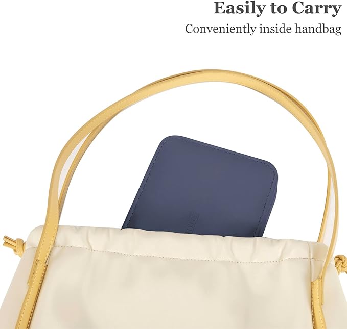 LANDICI Small Jewelry Box for Women Girls, PU Leather Travel Jewelry Case, Portable Jewelry Organizer Storage Holder Display for Ring Earrings Necklace Brooch Men Kids Gift, Dark Blue