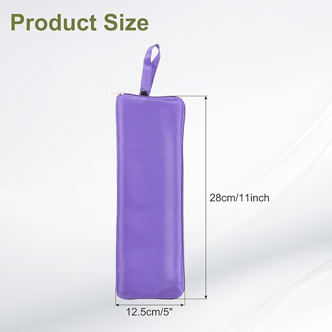 uxcell Wet Umbrellas Bag, 11 x 5 Inch Waterproof Oxford Cloth Reversible Umbrellas Sleeve Cover Portable Waterproof Case for Wet Travel Folding Umbrellas Travel Home Outdoor, Purple