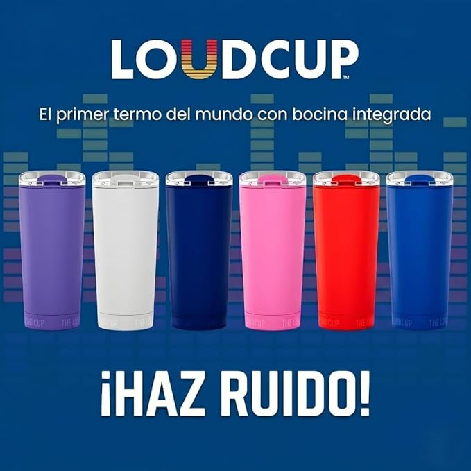 The LoudCup Blow Horn Tumbler, Cheer & Sip 2-in-1 Reusable Water Bottle with Built-In Horn for Sports Games, Tailgates, Parties & Events, BPA-Free