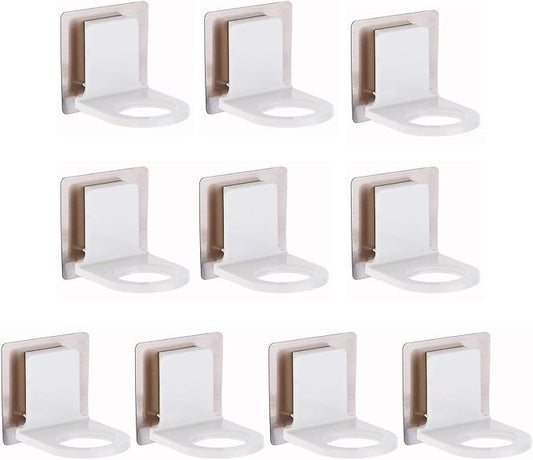 10 Pcs Wall Mounted Pump Hand Stand Hanging Jar Hanger Rack Wall Mounted Pump Hand Stand, Drill Free Wall Soap Dispenser Lotion Container for Kitchen Bathroom,Soap Bottle Dispenser Holder