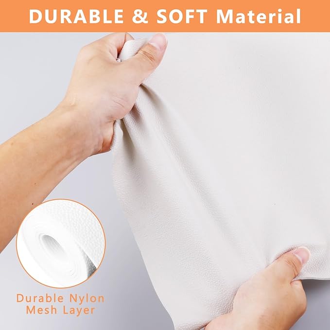 WochiTV Shelf Liner for Cabinets, Drawer Non Adhesive Non Slip Foam Mat for Kitchen, Pantry, Bathroom, Cupboard, Garage, Closet, Shelves, Drawer, Tool Box, White 17.5 x 236 inches