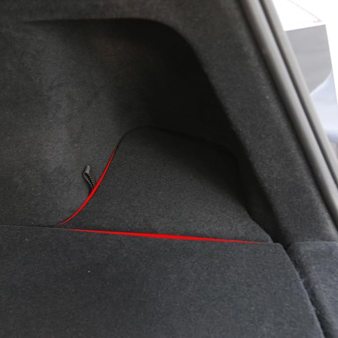Tempsnow Trunk Storage Bins for Tesla Model Y Juniper 2025 2026 Side Trunk Organizers with Carpeted Lids