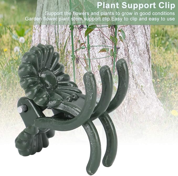 Stem Clip, Flower Stems Fixing Support Clips Tool 100 Pack Orchid Clips, for Courtyard Greenhouse Planting(No Thimble Inside The Clip)