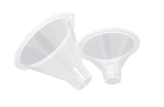 BleedZone Small Plastic Funnel Set - Tiny Funnels for Filling Bottles of Essential Oil and Perfumes, Small Funnels for Filling Bottles for Sand, Powders & Glitter Funnel for Snow Globe - 2 Pack