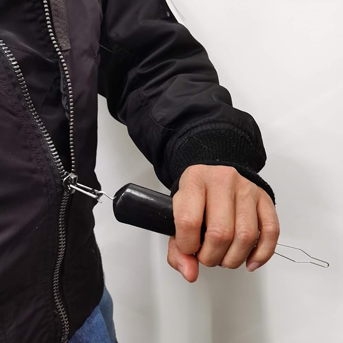 Daily Treasures 2pack Button Hook and Zipper Pull, Button Hook for Seniors with 8Pcs Zipper Pulls,Button Assist Tool,Button Assist Device with Non-Slip Ribbed Handle for Seniors and Disabilities