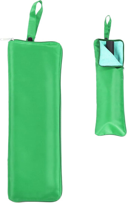 uxcell Wet Umbrellas Bag, 11 x 5 Inch Waterproof Oxford Cloth Reversible Umbrellas Sleeve Cover Portable Waterproof Case for Wet Travel Folding Umbrellas Travel Home Outdoor, Green