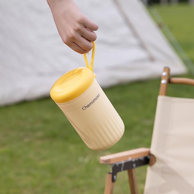 Chemimoso Travel Silicone Baby Bottle Cleaner Brush Set, Foldable Baby Bottle Drying Rack, Essential Cleaning Set for Outdoor Travel, Orange and Green